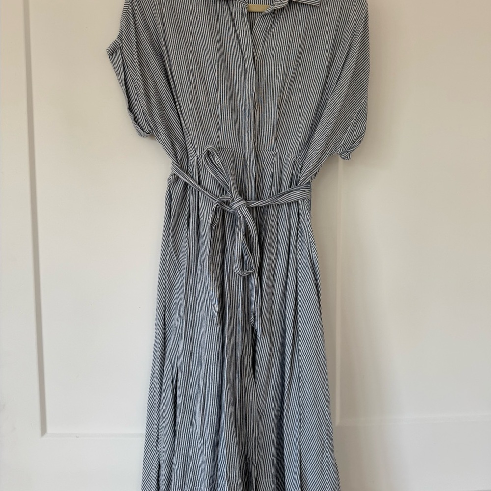 Ark & Co Blue Striped Maxi Dress